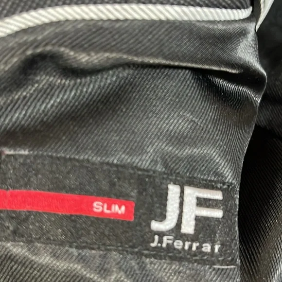 J. Ferrar Mens wool blazer slim dark gray